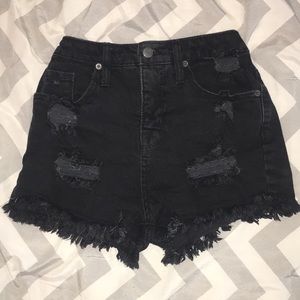 Black High Waisted Shorts